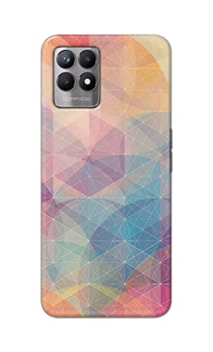 Image of Printed Hard Back Cover Case for Realme 8i Back Cover (Crumpled Paper Design) -1803