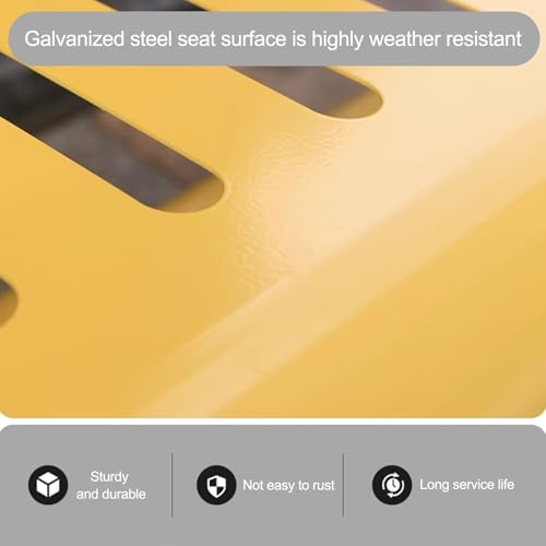 Outdoor Patio Garden Bench Park Seat Chair, 3 Person Garden Benches for Outdoors, Metal Park Bench with Backrest and Armrests, All-Weather Outdoor Bench That Never Fade(Green,120cm/47.2in) - Image 5