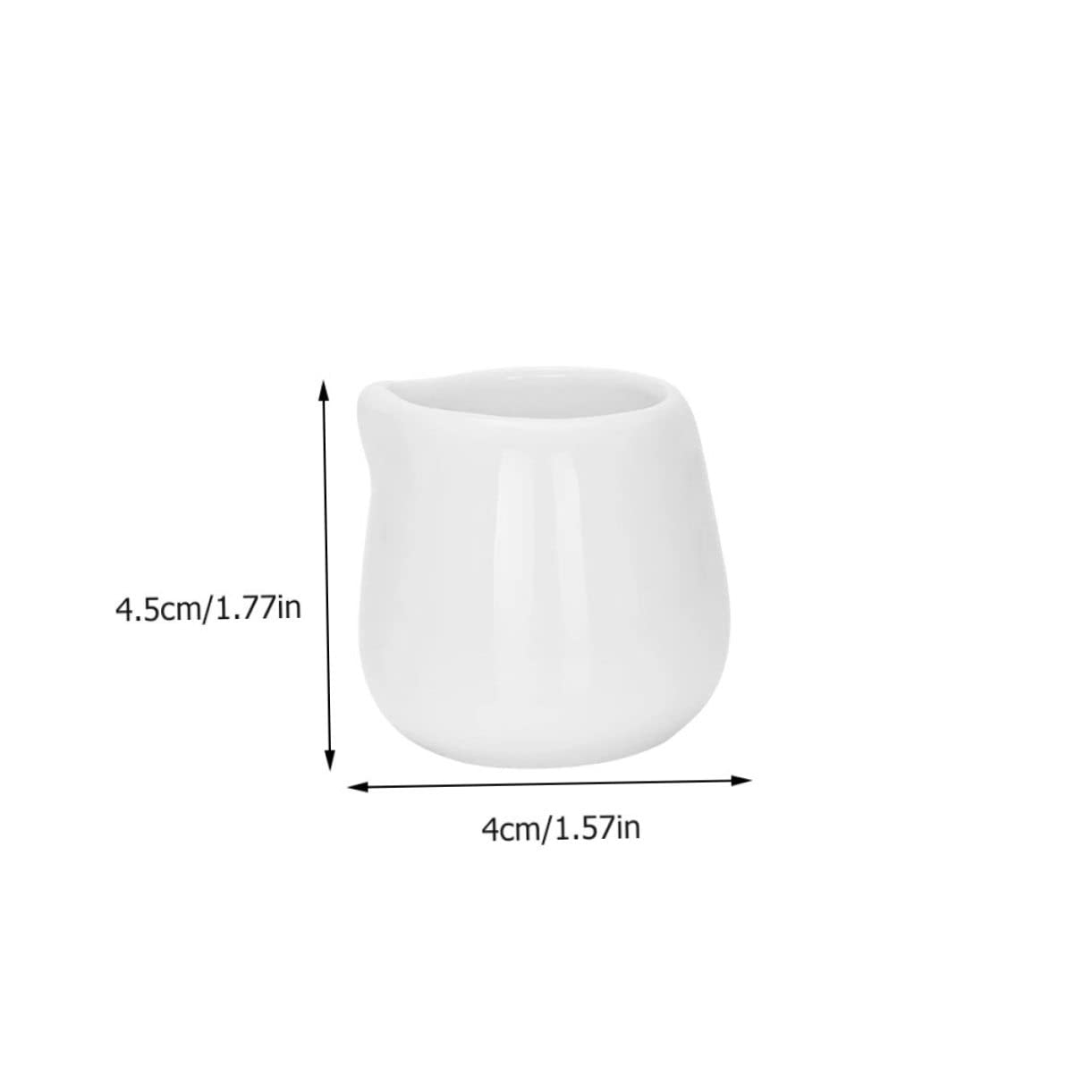Mikinona 3pcs Ceramic Milk Jug Cup Dispenser Espresso Grounds Milk Serving Creamer Pitcher Dispenser Powdered Creamer for Coffee Small Milk Creamer Pitcher Jam Cup Ceramics White