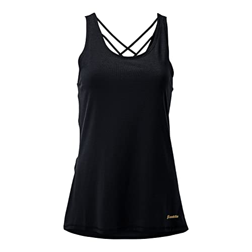 Maillot de tennis Franklin Sports débardeur noir en treillis femme coupe décontractée