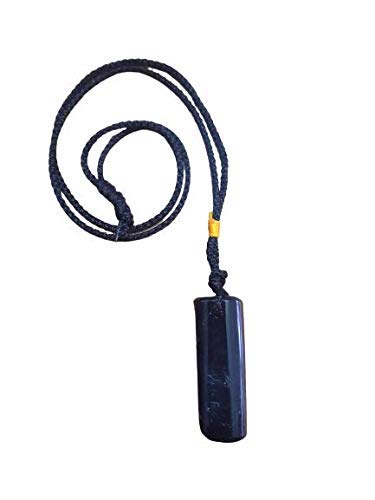 HiJetTourmaline Long Stone Pendant Crystal Healing Pendant Protection Negative Energy Approx.25-30 Grams Tourmaline Bracelet Tourmaline Necklace