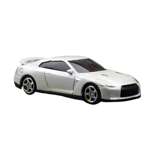 Coche de juguete GT-R R35 1/64 decoracion de escritorio miniatura diecast blanca con caja