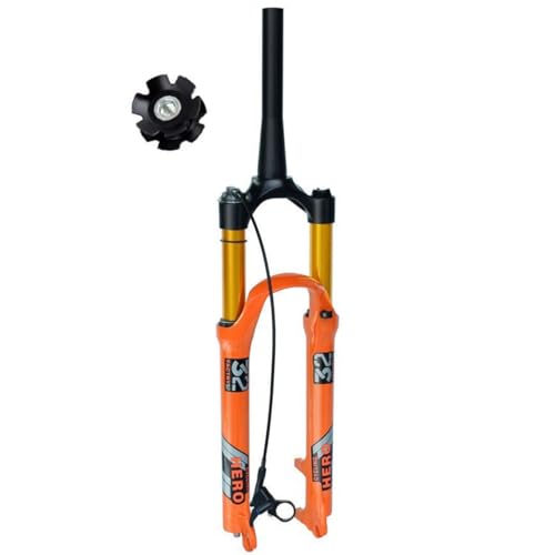 Fourche avant pneumatique pour vélo de montagne 9mm avec tube conique et débattement réglable