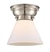 Innovations 623-1F-SN-G41-LED Large Cone 1 Light 8 inch Flush Mount, Brushed Satin Nickel