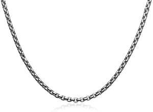 Men's Titanium 2.7mm Venetian Box Chain Necklace, 20"