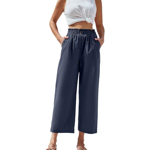 Pantalones Lino Mujer Pantalon Verano Mujer Beige Ancho Vaquero Traje Chaqueta Y Conjunto De Anchos Pirata Petos Boho Chic Ropa Casual Mono Largo Montaña XXXXXL Deportivos Piratas Vestir Hippie Capri