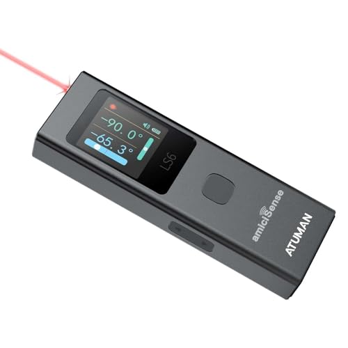 Image of amiciSense 3-in-1 Laser Distance Meter - 19 Modes for Distance, Area, and Volume Measurement, Type-C Rechargeable with Auto-Off and Color Display