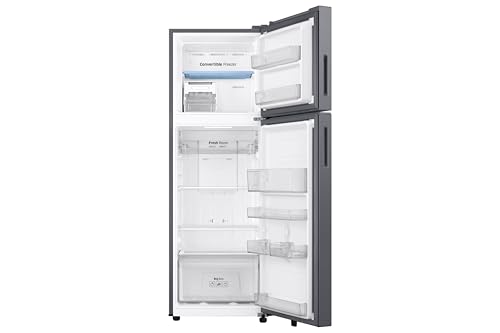 Image of Samsung 256 L, 3 Star, Convertible, Digital Inverter Frost Free Double Door Refrigerator (RT40H30U3THL, Silver, Matt Doi Metal, 2026 Model)