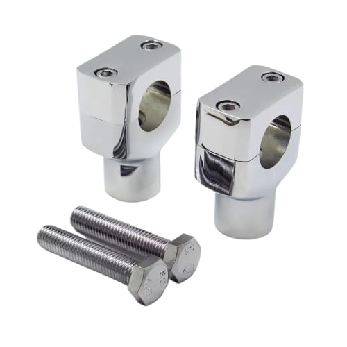 Elevadores de manillar de 25mm cromados con acabado de alta resistencia para motos
