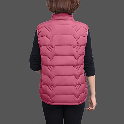 Wshemv Winter Coat Women's, Women's Jacket For Women 32 Degrees Coat With Hood Women's Casual Solid Color Pocket Denim Sleeveless Vest Coat Short Pea Chalecos Hooded Black Over (M, Pink) #TOP1