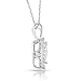 NATALIA DRAKE 1/4 Cttw Heart Halo Diamond Necklace for Women in Rhodium Plated 925 Sterling Silver Color H-I/Clarity I1-I2