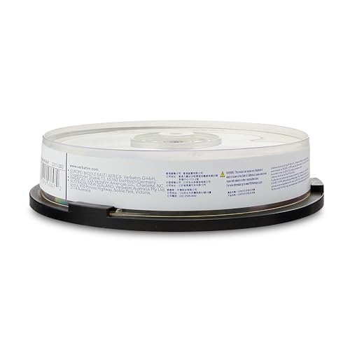 Image of Verbatim M DISC BD-R DL 50GB 6X Lifetime Archival White Inkjet Hub Printable Blank Blu-Ray Recordable Media- 10pk Spindle