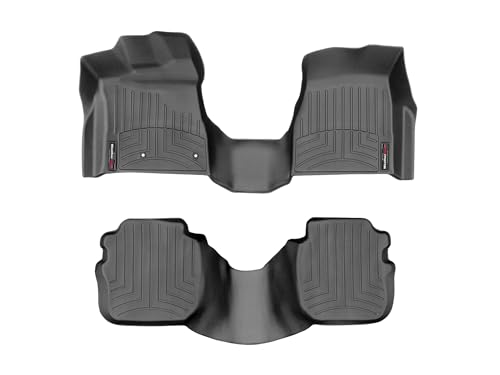 WeatherTech Custom Fit FloorLiners for - 1st Row (OTH) & 2nd Row (44683-1-2), Black