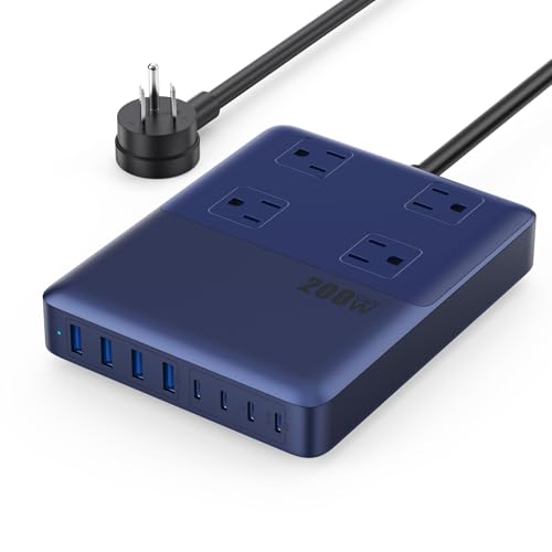 Kioson 12‑in‑1 USB‑C Power Strip Blue Variant