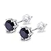 Produktbild Sunnyshopday Birthday Stone,Daily Wear,925 Sterling Silver 18ct White Gold Plated Earring Stud Men Women,Jewelry Box Gift Choice