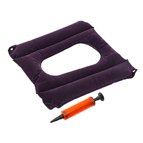 VALICLUD Cojín de Asiento Anti-presión Inflable Seniors Adulto Anciano cojín para Las llagas en la Cama cojín antiescaras Cojines antiescaras Flocado Negro