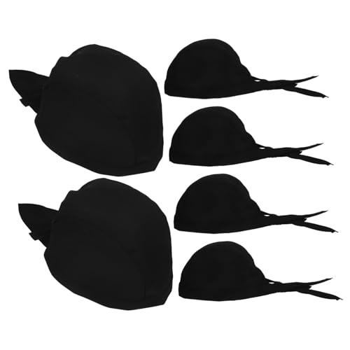GLSTOY 6 peças chapéu de cozinheiro gorro cozinheiro gorros de cozinheiro gorros cozinheiro cozinheiro fatos para crianças rede hijab gravatas para homens gorros de chef de tecido de algodão bonés de