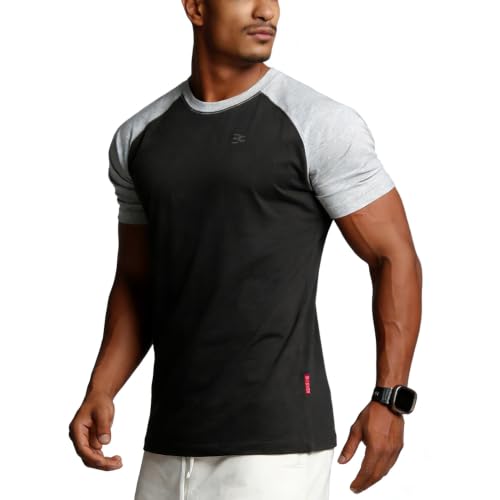 Image of Casual Short Sleeve Crew Neck Classic Wicking Breathable Fitness Muscle Athletic T Shirts Mens