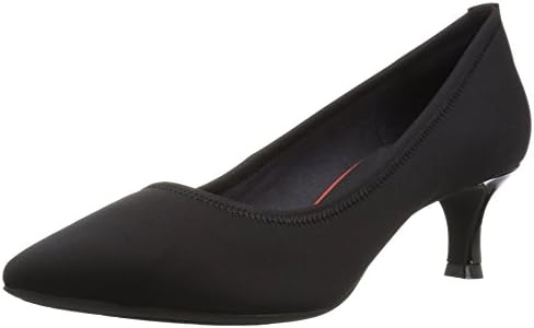 Rockport Women's Total Motion Kaiya Pump, Black Elastic, 9 Wide