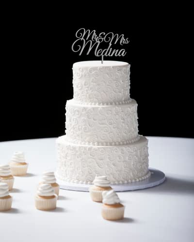 Rustic Cake topper for Wedding, Personalized cake topper, wedding cake topper, Custom Mr Mrs Anniversary Cake topper, Personalized Wedding Cake Topper - Thumbnail 6
