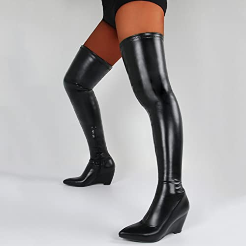 Bottes compensées fermeture éclair latérale confort grande taille - 3