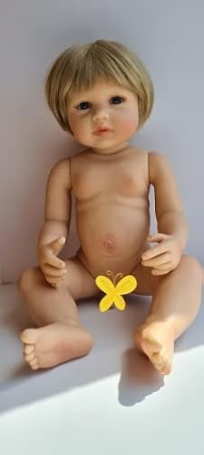 Roshuan 22" Reborn Baby Doll Silicone Full Body, Anatomically Correct Blonde Boy With Blue Eyes, Waterproof For Boys & Girls Birthday Festival Gifts #TOP3