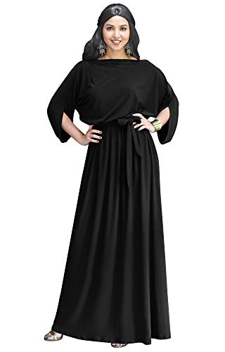 Image of KOH KOH Womens 2026 Flowy Formal Batwing Sleeve Evening Casual Gown