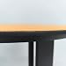 Artloge Beistelltisch Runder Sofatisch C-Form, Kleiner Beistelltisch stylischer Kaffeetisch Luxus Kratzfestes Leder, Wohnzimmertisch mit Metallgestell für Couch und Sofa 46×46×50 cm, Orange
