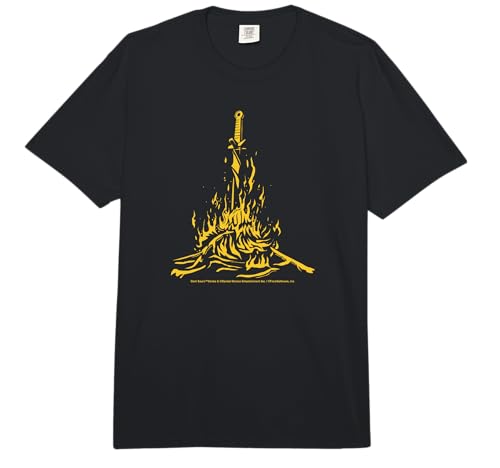 Dark Souls Bonfire Icon Fantasy Action RPG Video Game Comfort Colors Adult Heavyweight T-Shirt