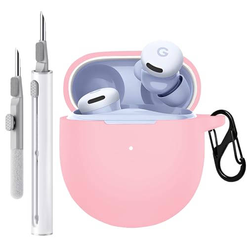 �P�[�X�J�o�[ Google Pixel Buds 2a �C���z���Ή� �\�t�g�V���R�� Google Pixel Buds 2a �ی�X�L���P�[�X �N���[�i�[�L�b�g&�J���r�i�L�[�`�F�[���A�N�Z�T���[�t�� (�s���N)