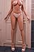 5.2Ft Adult Life Size Sex Doll Realistic Female Torso Full Body Sex Dolls Soft TPE Silicone Dolls Full Size Love Doll Big Breasts Dolls Sex Toys for Men Tan Skin Underwear Sunglasses
