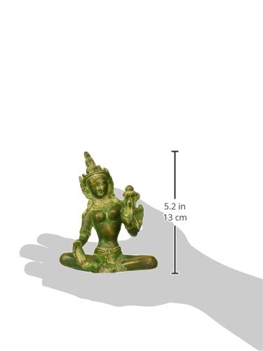 Tibetan Buddhist Goddess Green Tara - Brass Statue #TOP2