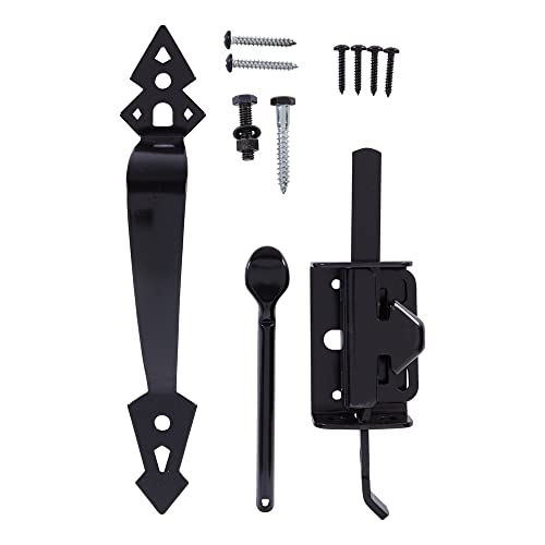 Image of National Hardware Heavy Duty Gate Thumb Latch, Steel, Black