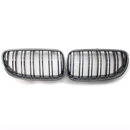 Calandres avant pour BMW E92 E93 aspect carbone double ligne 2010-2012