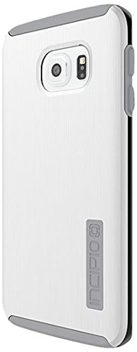 Incipio Dualpro Hard Shell Case with Silicone Core for Samsung Galaxy S6 Edge - Retail Packaging - White/Light Gray