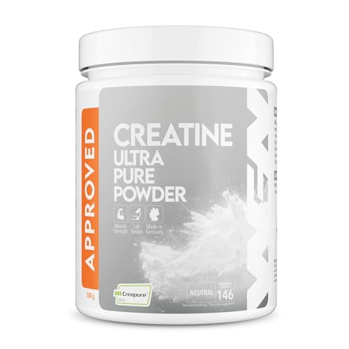 WFN Approved Creatine - Creatina Creapure - Neutro - 500 g - Creatina monohidratada - Polvo - Vegano – 146 Porciones - Fabricado en Alemania - Probado en laboratorio externo