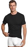 Alfani Men's Black Crew Neck Short Sleeve T Shirt 4 Pack Cotton (Large)