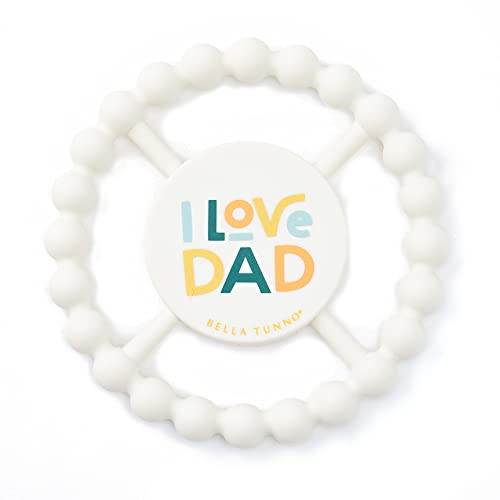 Image of Bella Tunno Baby Teether, I Love Dad | Silicone Teethers for Babies 3-12 Months, Baby Teething Toys & Pacifier, Teething Relief for Boys & Girls