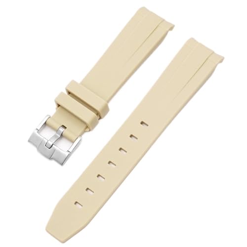 Bracelet MoonSwatch silicone kaki et incurvé étanche pour montre de sport