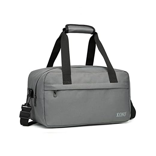Kono Holdall Cabina Equipaje Bolsa de viaje debajo del asiento Bolsa de vuelo con correa para el hombro Bolsa de equipaje de mano Unisex (Negro)