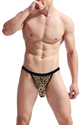Men's Jockstrap Leopard Zebra Underwear Pouch Briefs Long U Bulge Pouch Sexy Low Waist Funny Underwear Lover Gift2