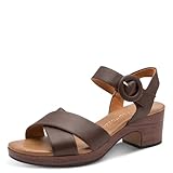 MARCO TOZZI Damen Sandale weiches Feel Me Fußbett Vegan weiches Innenfutter Vegan, braun (MOCCA), 41 EU