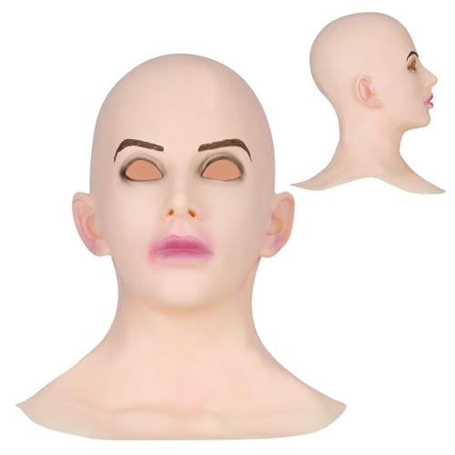 Masque de tête en latex pour femme halloween accessoire jeu de rôle fête costumée