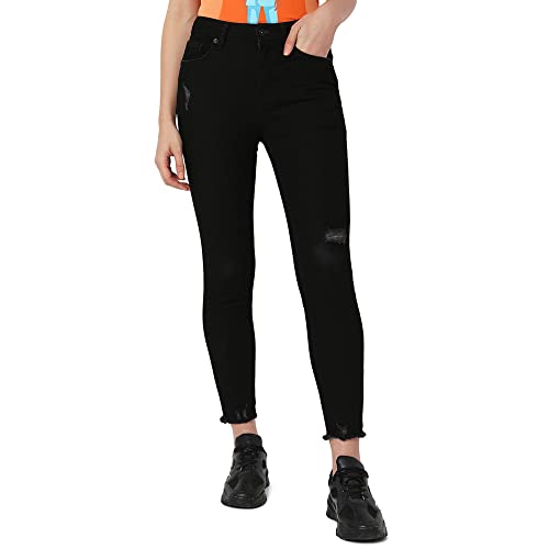VERO MODA Solid Cotton Blend Straight Fit High Rise Women’s Jeans VERO MODA Solid Cotton Blend Straight Fit High Rise Women’s Jeans