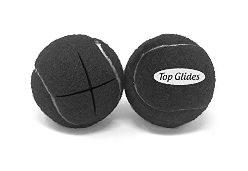 Pre-Cut Walker Glide Balls - 15 Colors & Styles (Black) #TOP3