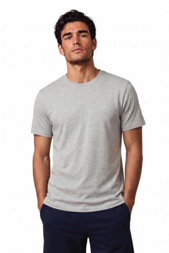 Image of Van Heusen Men's Crew Neck T-Shirt - Soft & Breathable Cotton | Regular Fit | Comfortable Everyday Casual Wear | Short Sleeves | Summer Favorite |Solid Colors | Style 60052|Available in Pack of 1 & 2