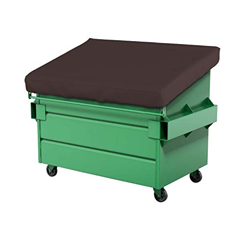 Dumpster Cover 18 Oz Waterproof - 100% Weather Resistant Garbage Can Top Cover with 4 Corner Elastic - Customize Patio Cover/Dumpster Tarp with Logo & Image (72