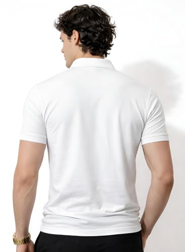 Image of ADRO Mens Polo T Shirt -100% Cotton Polo Tshirt for Men | Solid Polo T-Shirt Regular fit