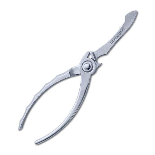 DerF HOME Oyster Shucking Knife with Built-in Bottle Opener, Ergonomic Handle, Patented Design, Durable Stainless Steel Shellfish Opener for Oysters and Clams, Ideal for Seafood Lovers