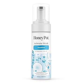 The Honey Pot Company - Sensitive Feminine Wash & Non-Herbal Regular Pads Bundle - Herbal Infused Natural Hygiene Wash - Organic Cotton Cover - Sanitary Pads for Women - Feminine Care